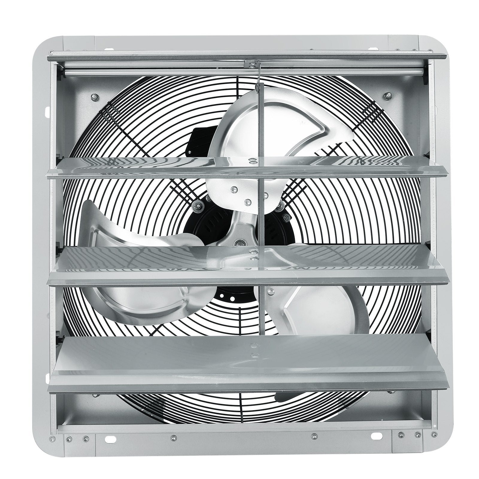 Desktops & Accessories: VEVOR Shutter Exhaust Fan, 406 mm High-speed 1400RPM 1506 CFM, Aluminum Wall Mount Attic Fan with AC-motor, Ventilation and Cooling for Greenhouses, Garages, Sheds, Shops