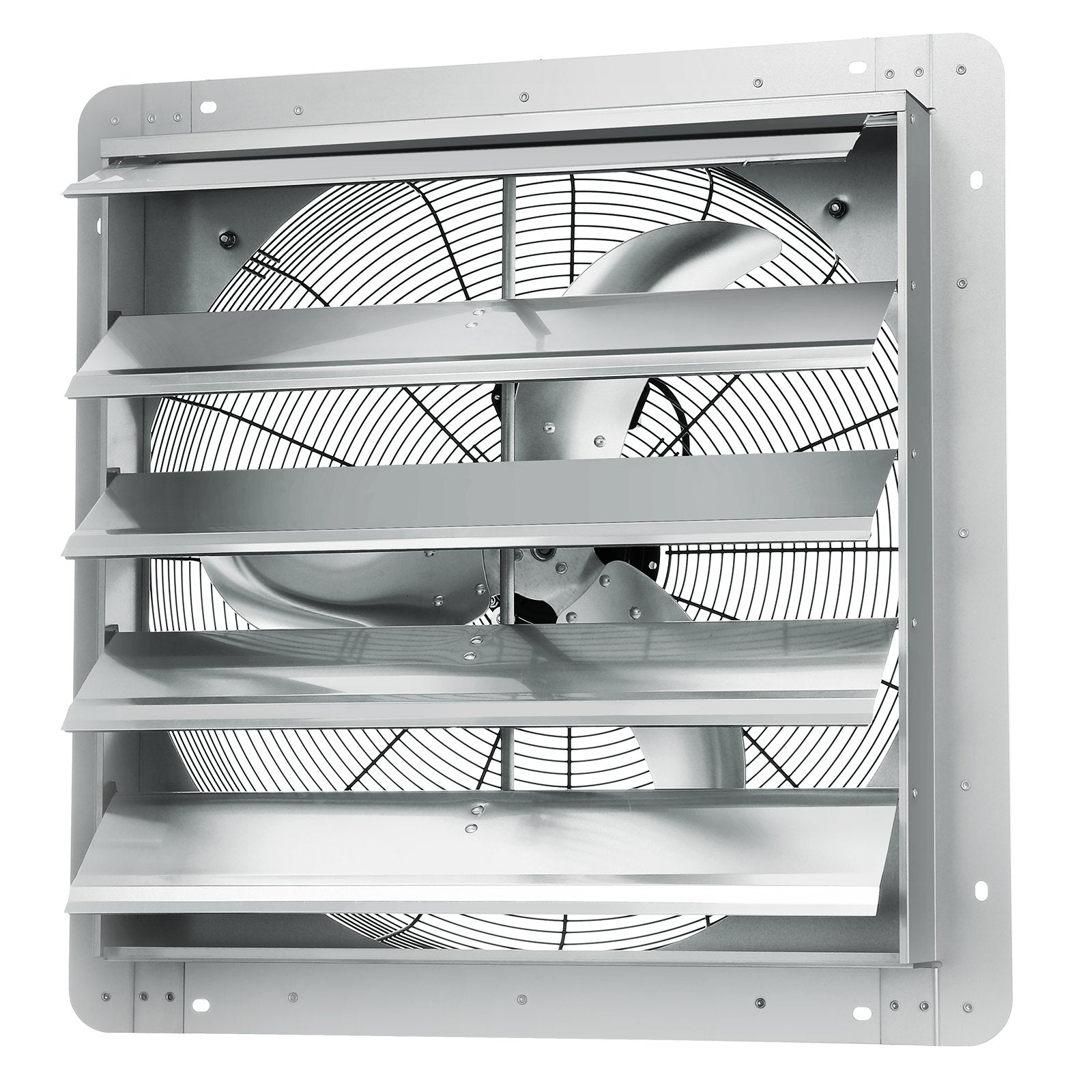 Desktops & Accessories: VEVOR Shutter Exhaust Fan, 610 mm High-speed 1400RPM 2892 CFM, Aluminum Wall Mount Attic Fan with AC-motor, Ventilation and Cooling for Greenhouses, Garages, Sheds, Shops