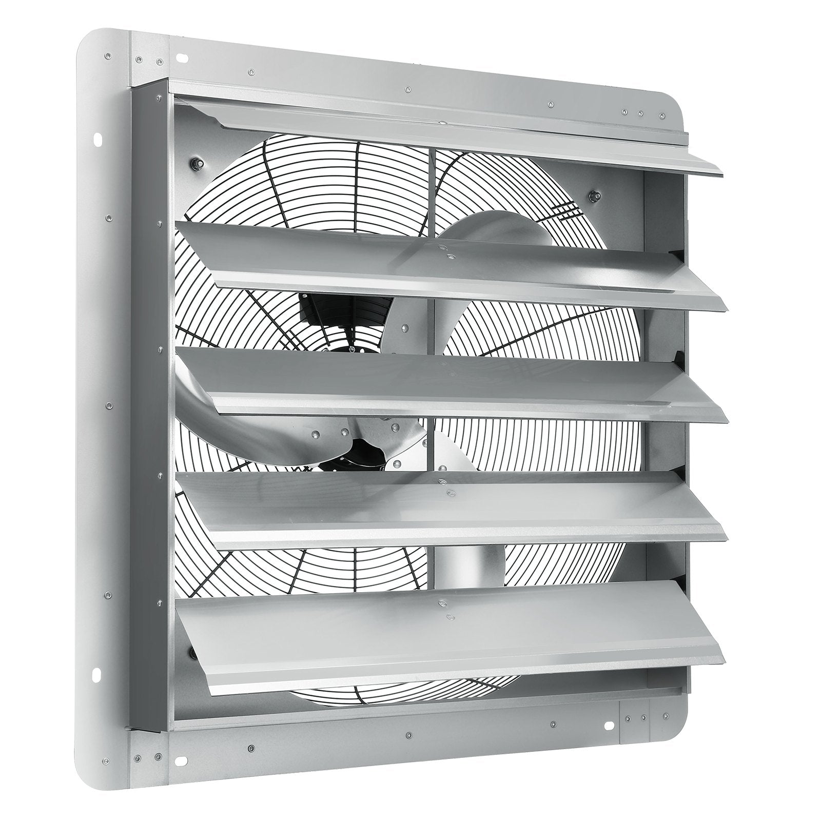 Desktops & Accessories: VEVOR Shutter Exhaust Fan, 610 mm High-speed 1400RPM 2892 CFM, Aluminum Wall Mount Attic Fan with AC-motor, Ventilation and Cooling for Greenhouses, Garages, Sheds, Shops