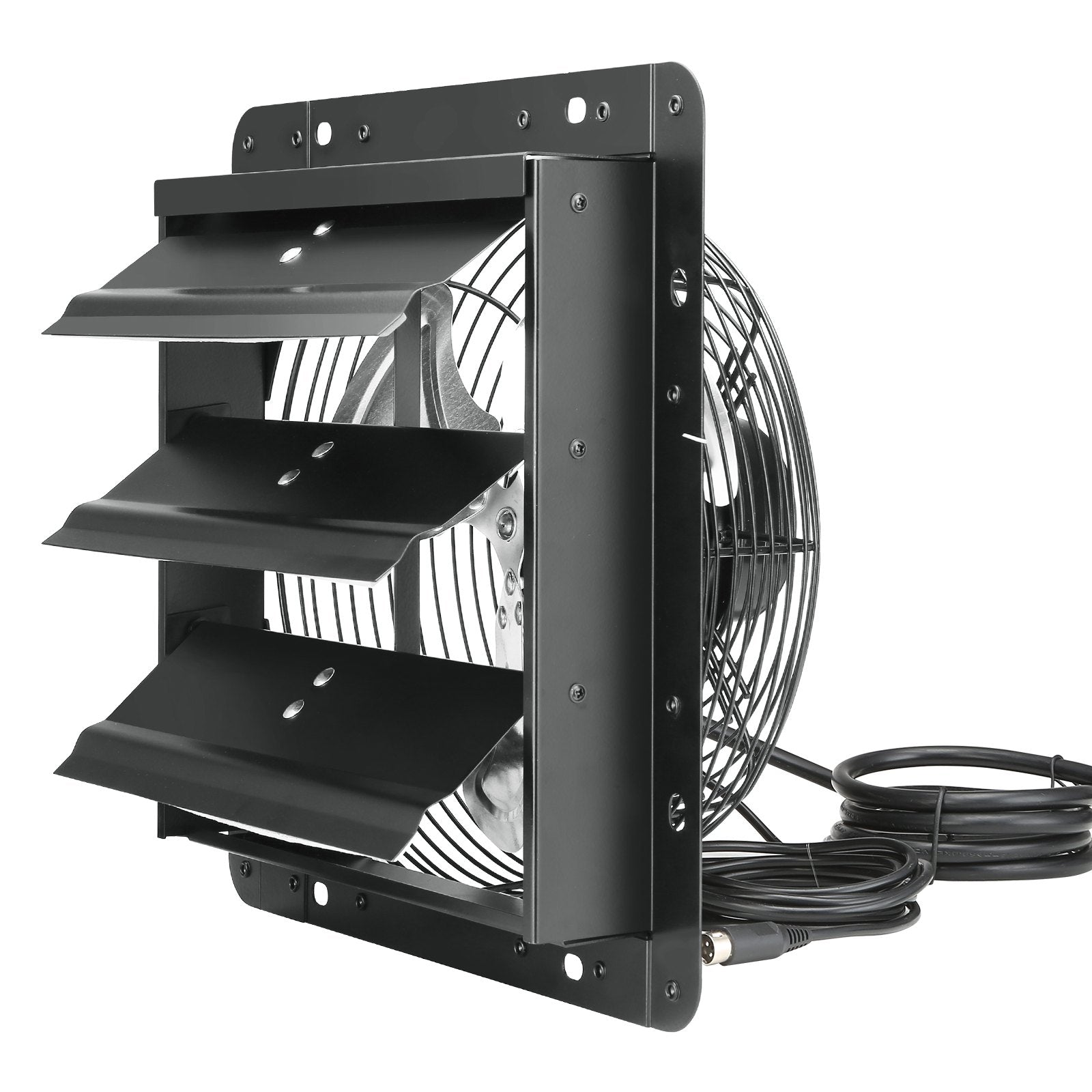 Commercial Cleaning Equipment: VEVOR Shutter Exhaust Fan, 254mm / 10inch  with Temperature Humidity Controller, EC-motor, 843 CFM, Variable Speed Adjustable Wall Mount Attic Fan, Ventilation and Cooling for Greenhouses, Garages, Sheds