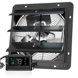 Automotive Repair & Speciality Tools: VEVOR Shutter Exhaust Fan, 305 mm /12 inch with Temperature Humidity Controller, EC-motor, 904 CFM, Variable Speed Adjustable Wall Mount Attic Fan, Ventilation and Cooling for Greenhouses, Garages, Sheds