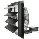 Commercial Cleaning Equipment: VEVOR Shutter Exhaust Fan, 406 mm /16inch with Temperature Humidity Controller, EC-motor, 1747 CFM, Variable Speed Adjustable Wall Mount Attic Fan, Ventilation and Cooling for Greenhouses, Garages, Sheds