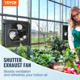 Commercial Cleaning Equipment: VEVOR Shutter Exhaust Fan, 406 mm /16inch with Temperature Humidity Controller, EC-motor, 1747 CFM, Variable Speed Adjustable Wall Mount Attic Fan, Ventilation and Cooling for Greenhouses, Garages, Sheds