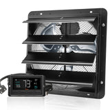 Commercial Cleaning Equipment: VEVOR Shutter Exhaust Fan, 406 mm /16inch with Temperature Humidity Controller, EC-motor, 1747 CFM, Variable Speed Adjustable Wall Mount Attic Fan, Ventilation and Cooling for Greenhouses, Garages, Sheds
