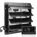 Commercial Cleaning Equipment: VEVOR Shutter Exhaust Fan, 406 mm /16inch with Temperature Humidity Controller, EC-motor, 1747 CFM, Variable Speed Adjustable Wall Mount Attic Fan, Ventilation and Cooling for Greenhouses, Garages, Sheds