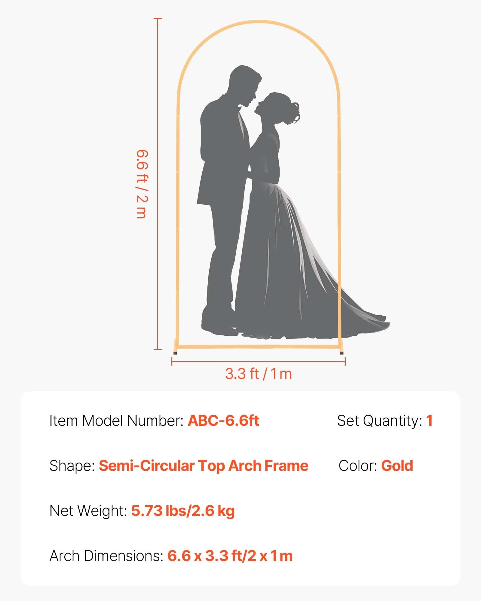 Bath Caddies: VEVOR Arch Backdrop Stand, 2 x 1 m, Stable Structure, Easy Assembly, 1 Set Gold Metal Arch Backdrop Stand for Wedding, Birthday Party, Graduation, Holiday Celebration, and Ceremony Decoration