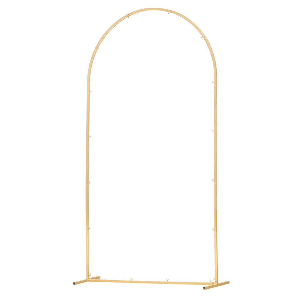 Arch Backdrop Stand, 2.2 x 1.2 m, Stable Structure, Easy Assembly, 1 Set Gold Metal Arch Backdrop Stand for Wedding, Birthday Party, Graduation, Holiday Celebration, and Ceremony Decoration