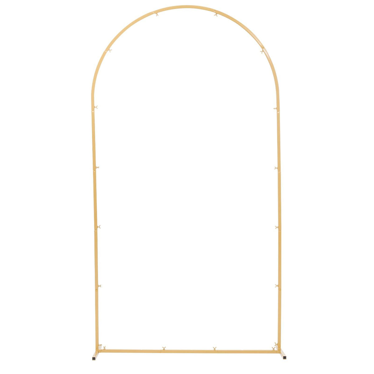 Arch Backdrop Stand, 2.2 x 1.2 m, Stable Structure, Easy Assembly, 1 Set Gold Metal Arch Backdrop Stand for Wedding, Birthday Party, Graduation, Holiday Celebration, and Ceremony Decoration