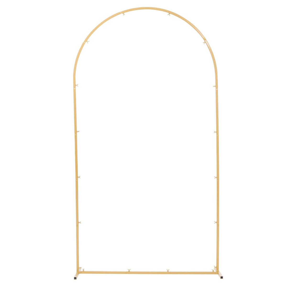 Arch Backdrop Stand, 2.2 x 1.2 m, Stable Structure, Easy Assembly, 1 Set Gold Metal Arch Backdrop Stand for Wedding, Birthday Party, Graduation, Holiday Celebration, and Ceremony Decoration