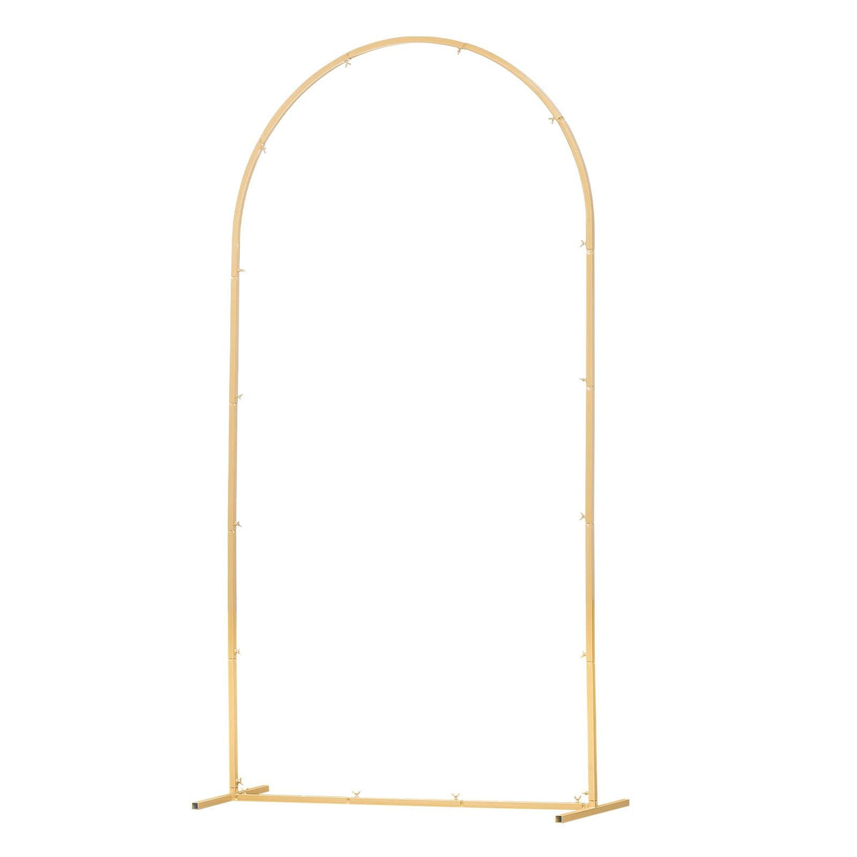Arch Backdrop Stand, 2.2 x 1.2 m, Stable Structure, Easy Assembly, 1 Set Gold Metal Arch Backdrop Stand for Wedding, Birthday Party, Graduation, Holiday Celebration, and Ceremony Decoration