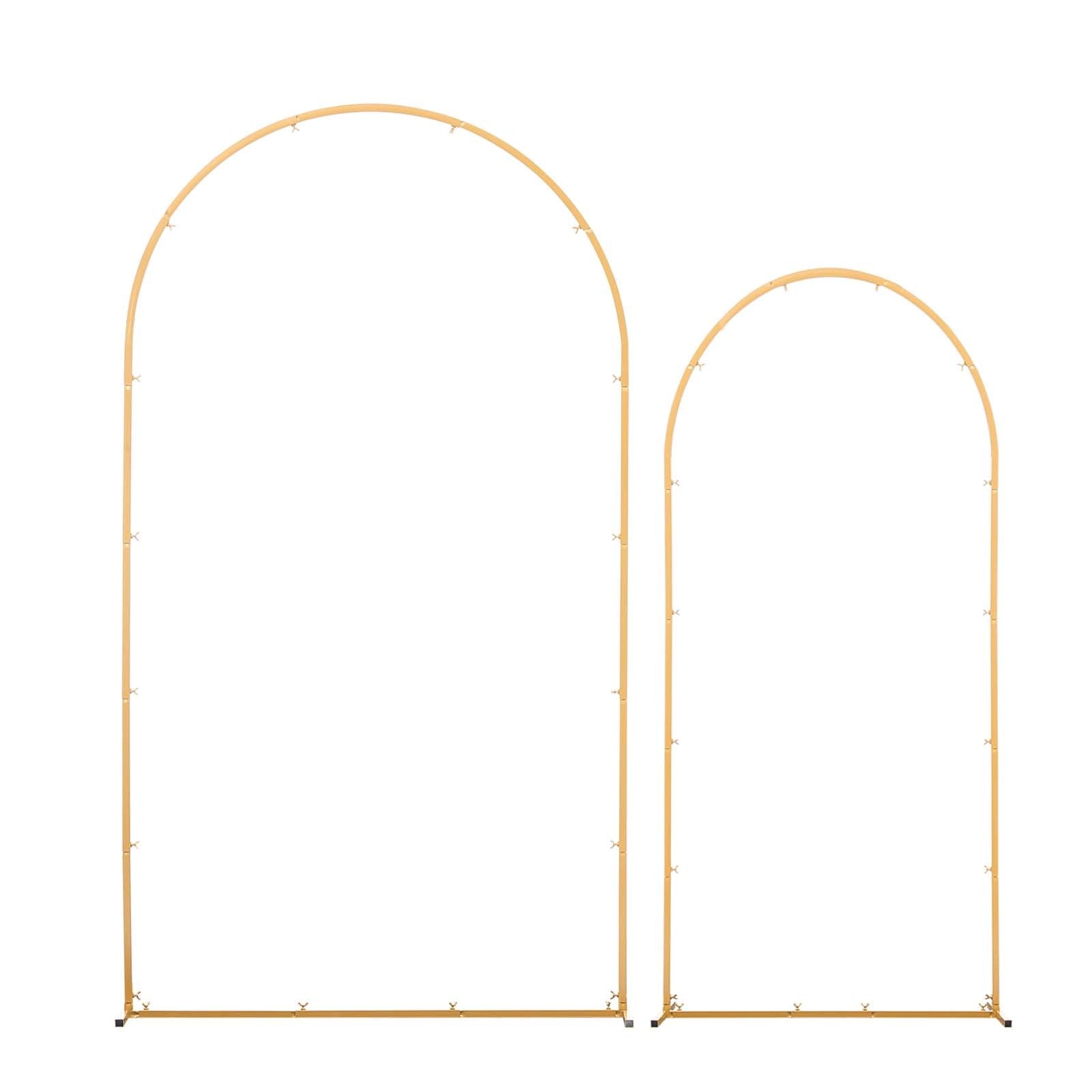 Bath Caddies: VEVOR Arch Backdrop Stand, Set of 2, 2.2 m and 1.8 m, Stable Structure, Easy Assembly, Gold Metal Arch Backdrop Stand with Cover for Wedding, Birthday Party, Celebration, and Ceremony Decoration