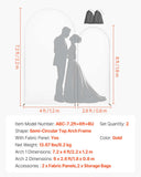 Bath Caddies: VEVOR Arch Backdrop Stand, Set of 2, 2.2 m and 1.8 m, Stable Structure, Easy Assembly, Gold Metal Arch Backdrop Stand with Cover for Wedding, Birthday Party, Celebration, and Ceremony Decoration