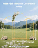 Bath Caddies: VEVOR Arch Backdrop Stand, Set of 3, 2.2/2/1.8 m , Stable Structure, Easy Assembly, Gold Metal Arch Backdrop Stand for Wedding, Birthday Party, Graduation, Holiday Celebration, and Ceremony Decoration