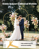 Bath Caddies: VEVOR Arch Backdrop Stand, Set of 3, 2.2/2/1.8 m , Stable Structure, Easy Assembly, Gold Metal Arch Backdrop Stand for Wedding, Birthday Party, Graduation, Holiday Celebration, and Ceremony Decoration