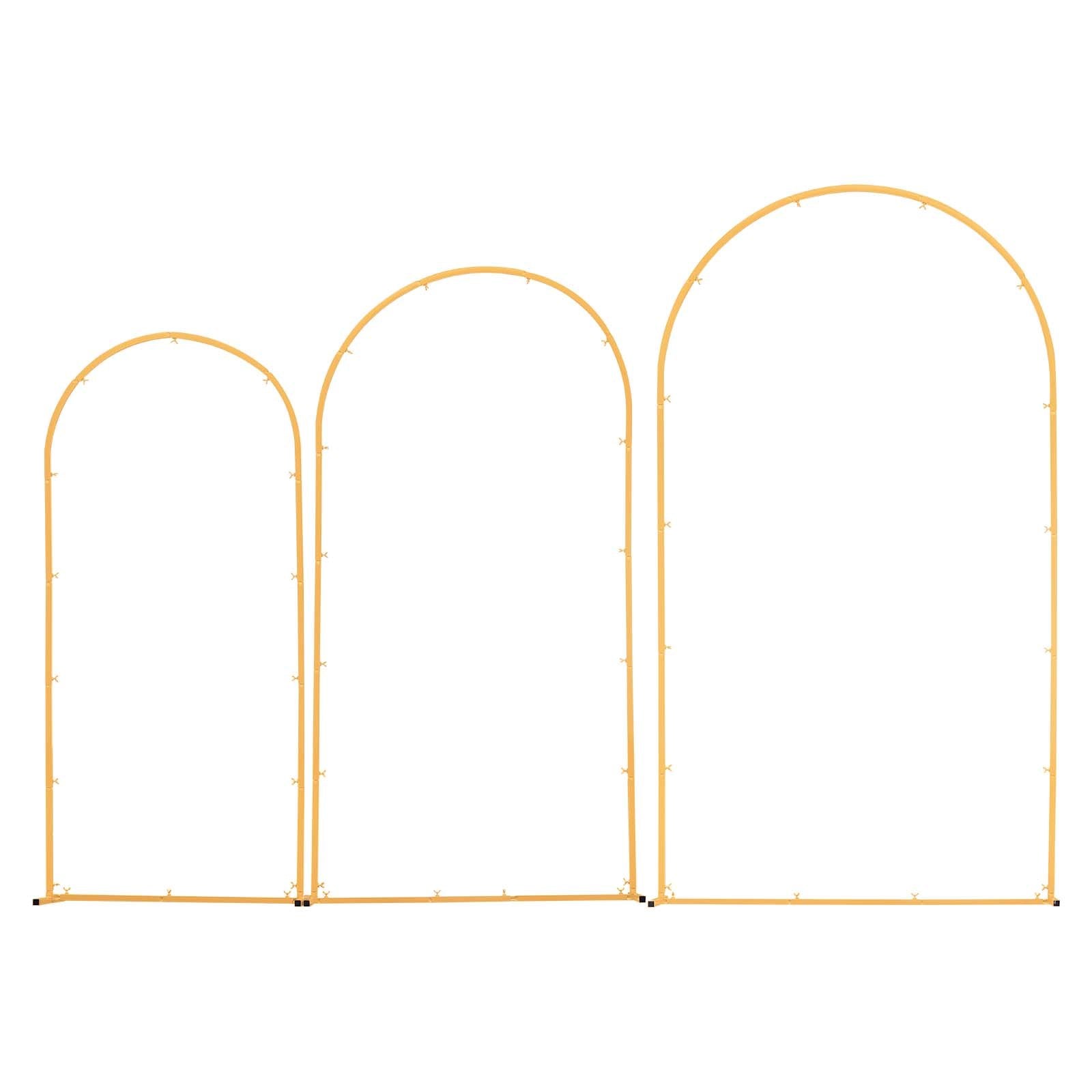 Bath Caddies: VEVOR Arch Backdrop Stand, Set of 3, 2.2/2/1.8 m , Stable Structure, Easy Assembly, Gold Metal Arch Backdrop Stand for Wedding, Birthday Party, Graduation, Holiday Celebration, and Ceremony Decoration