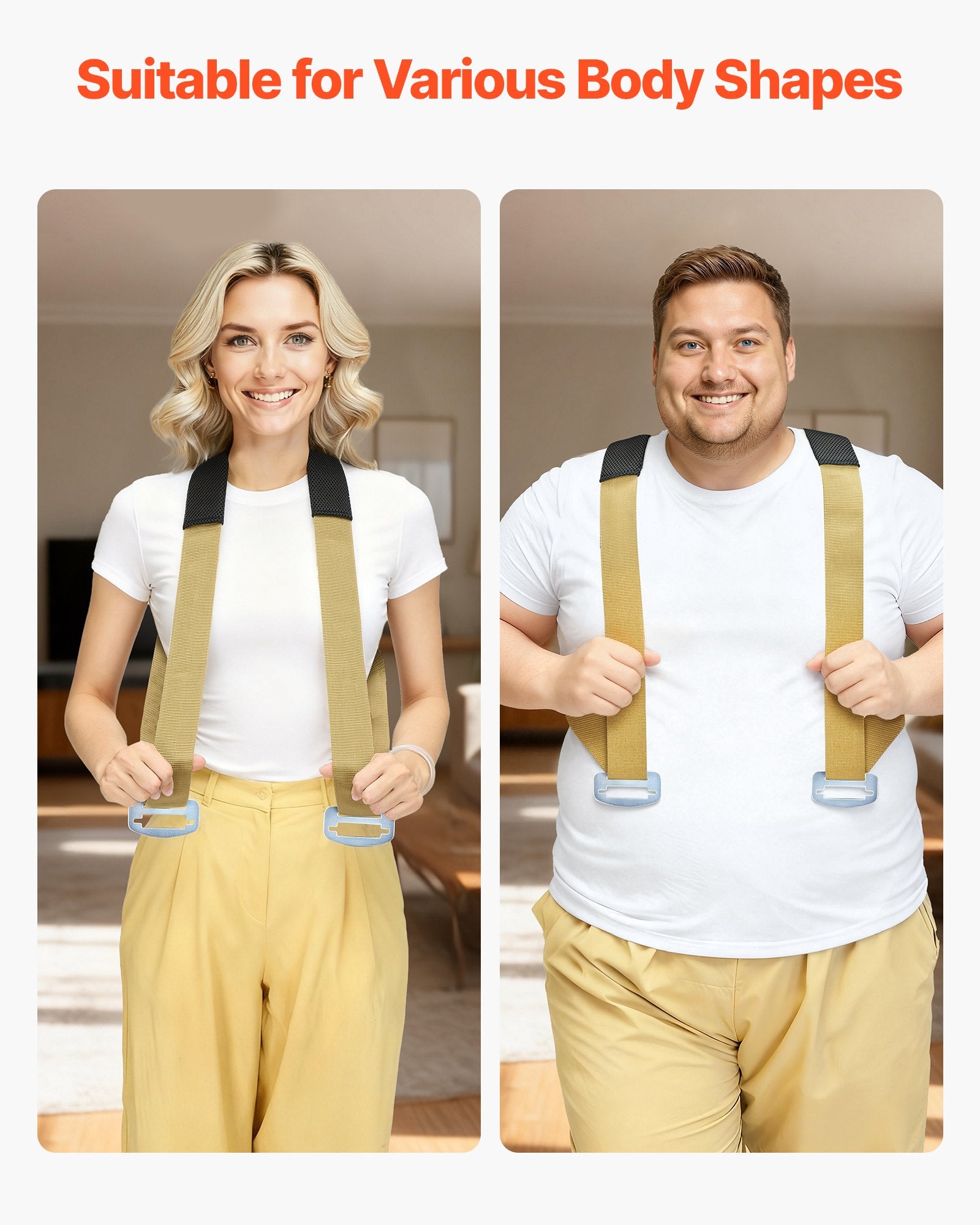 Test Kits: VEVOR Moving Straps, Supports up to 453.6 kg, 2-Person Lifting and Moving System with 2 Harness Straps & 2 Load-bearing Straps, Adjustable Lifting Shoulder Straps Move Furniture Appliances Mattresses