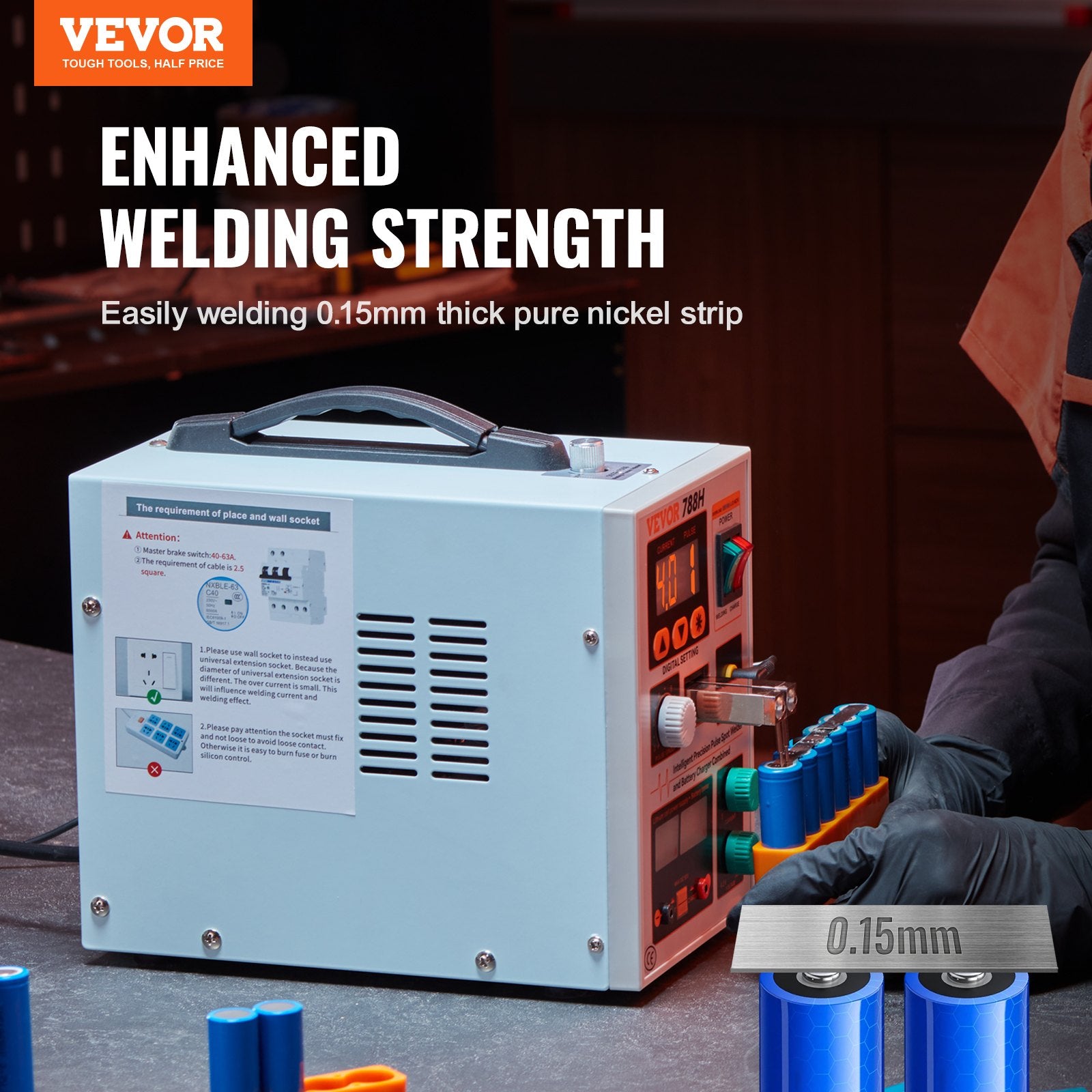 Automotive Repair & Speciality Tools: VEVOR Battery Spot Welder 788H Pulse Welder & Battery Charger 2 Welding Modes
