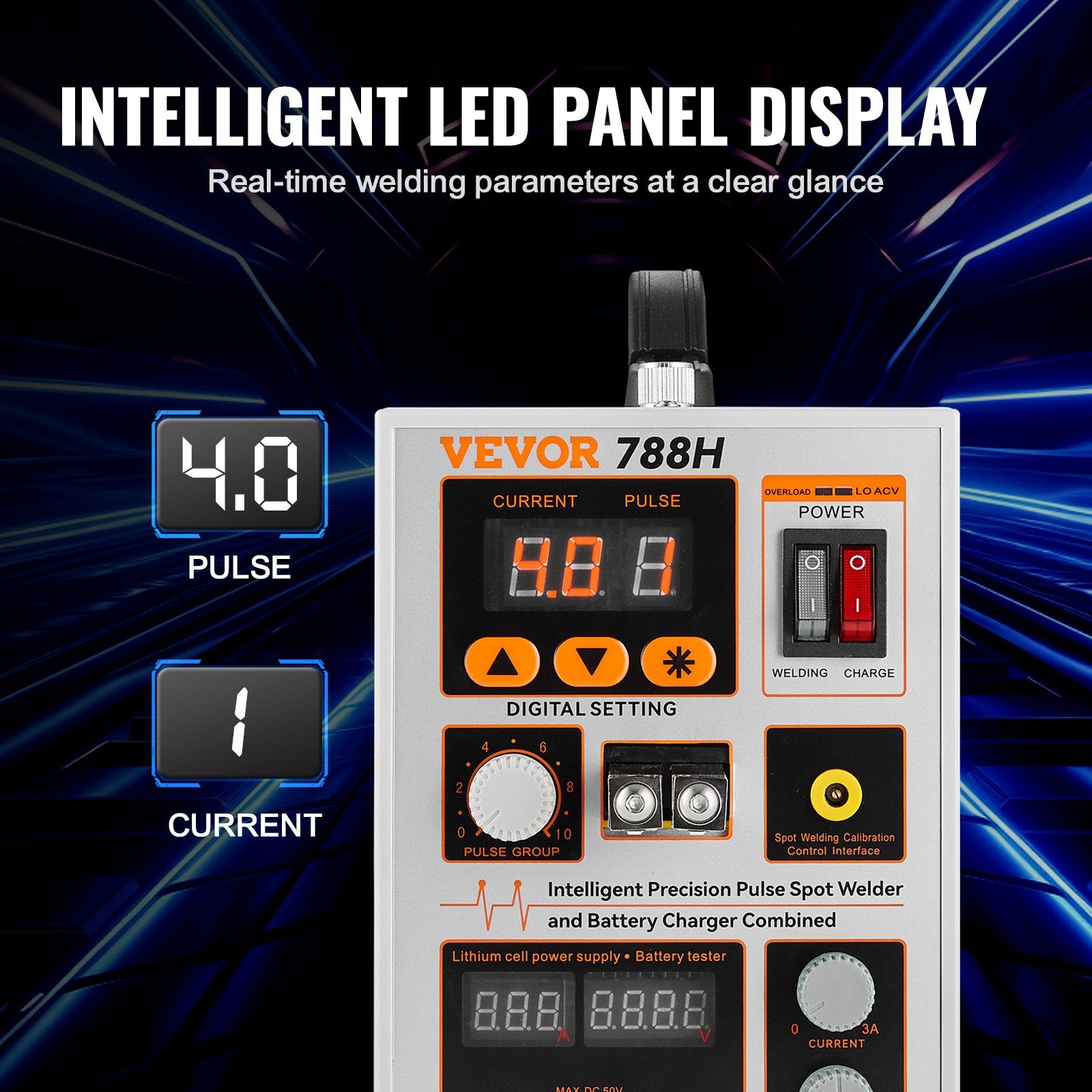 Automotive Repair & Speciality Tools: VEVOR Battery Spot Welder 788H Pulse Welder & Battery Charger 2 Welding Modes