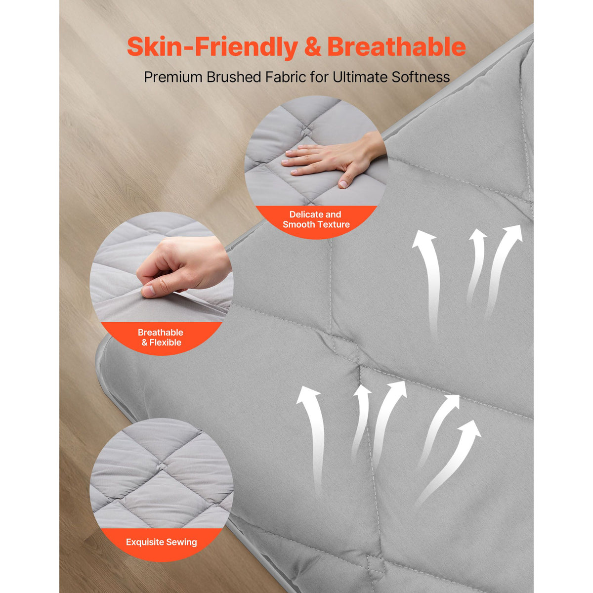 Japanese Tatami Mat, Full Size Foldable Japanese Tatami Mattress, Futon Mattress with Storage Bag & Fastener, 9-Layer Floor Mat for Sleeping, Dorm, Meditation, Yoga, 2032 x 1372 x 89 mm, Gray