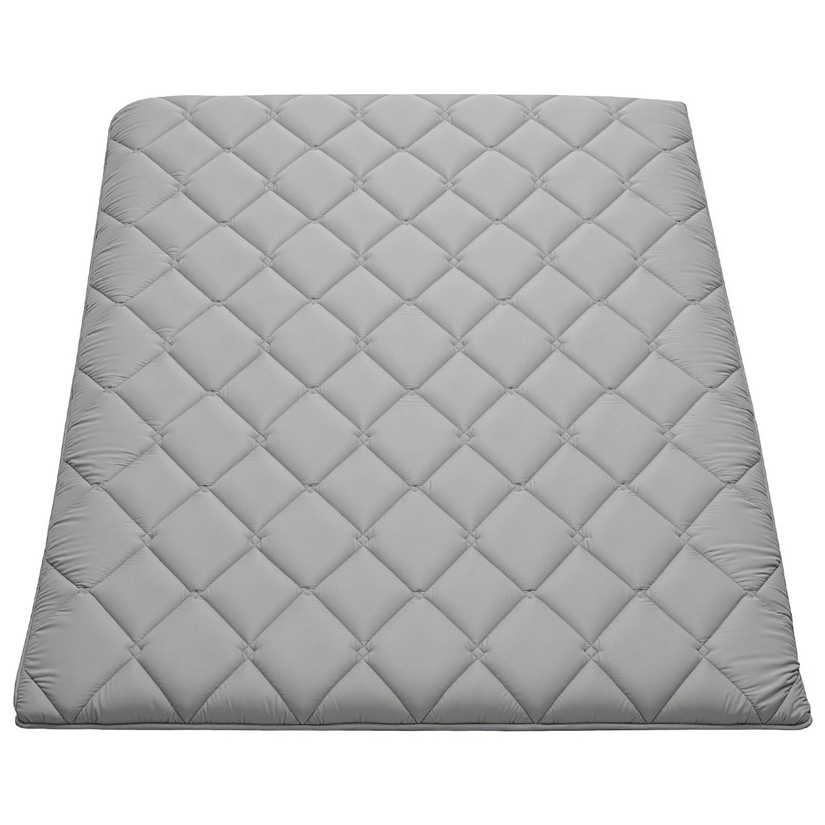 Japanese Tatami Mat, Full Size Foldable Japanese Tatami Mattress, Futon Mattress with Storage Bag & Fastener, 9-Layer Floor Mat for Sleeping, Dorm, Meditation, Yoga, 2032 x 1372 x 89 mm, Gray