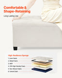 Beds & Bed Frames: VEVOR Storage Ottoman Bench, Button-Tufted End of Bed Bench with Side Bags, Flip-up Upholstered Storage Chest with Metal Frame, Linen Bed Ottoman for Living Room, Bedroom, Entryway, Office, Beige
