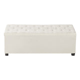 Beds & Bed Frames: VEVOR Storage Ottoman Bench, Button-Tufted End of Bed Bench with Side Bags, Flip-up Upholstered Storage Chest with Metal Frame, Linen Bed Ottoman for Living Room, Bedroom, Entryway, Office, Beige