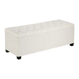 Beds & Bed Frames: VEVOR Storage Ottoman Bench, Button-Tufted End of Bed Bench with Side Bags, Flip-up Upholstered Storage Chest with Metal Frame, Linen Bed Ottoman for Living Room, Bedroom, Entryway, Office, Beige