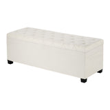 Beds & Bed Frames: VEVOR Storage Ottoman Bench, Button-Tufted End of Bed Bench with Side Bags, Flip-up Upholstered Storage Chest with Metal Frame, Linen Bed Ottoman for Living Room, Bedroom, Entryway, Office, Beige
