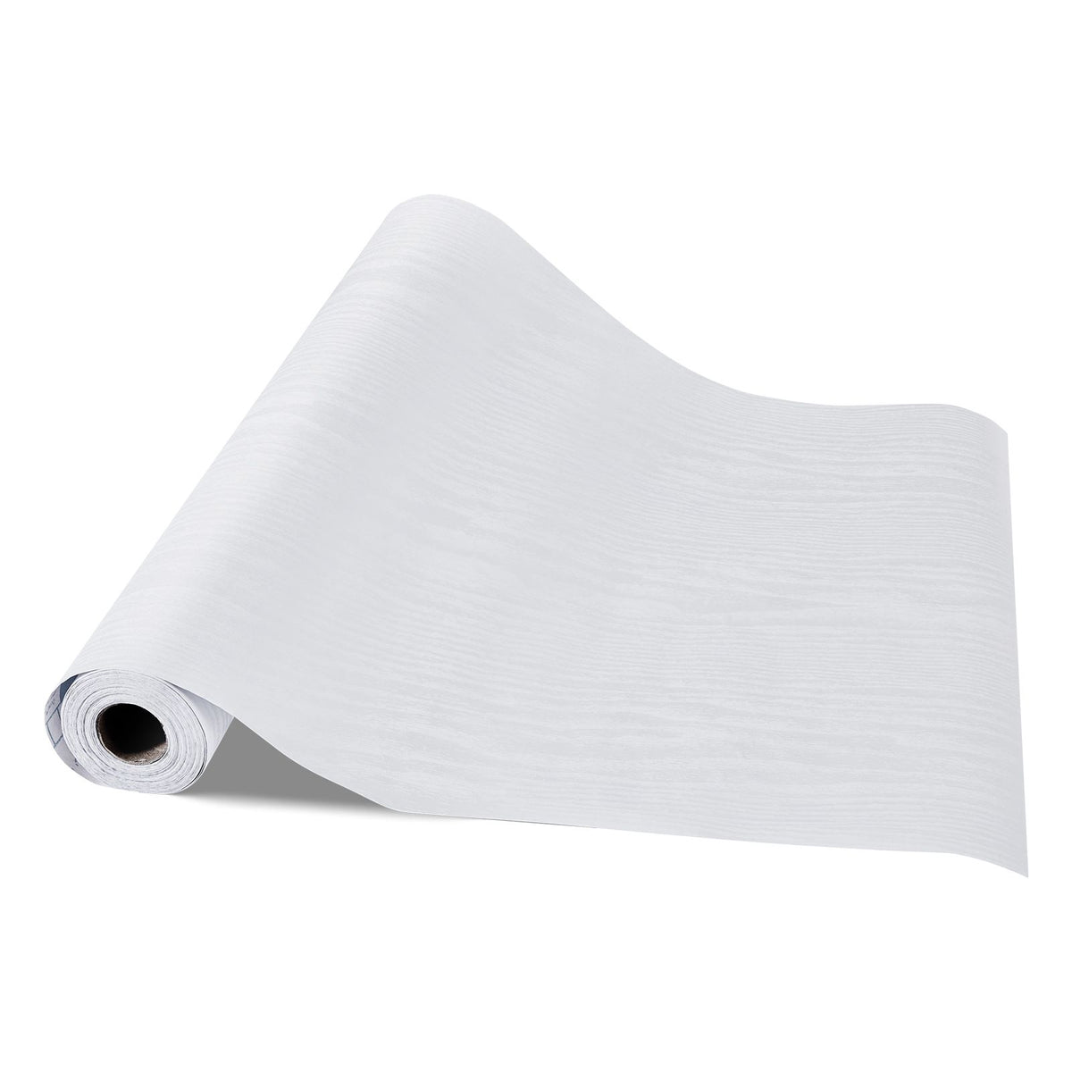 Peel and Stick Wallpaper, 45cm x 10m Contact Paper White Wood Grain Waterpoof Self Adhesive, Easy to Clean & Peel Wall Decorative Vinyl Roll for Bedroom Kitchen Office Bathroom Desk