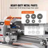 Speciality Appliances: VEVOR Mini Metal Lathe Machine, 180 x 400 mm, 800W Precision Benchtop Power Metal Lathe, 150-2500 RPM Continuously Variable Speed, with 3-jaw Metal Chuck Tool Box for Processing Precision Parts