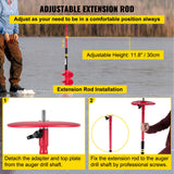 Building Materials: VEVOR Ice Drill Auger, 8"" Diameter Nylon Ice Auger, 39"" Length Ice Auger Bit,Auger Drill with 11.8"" Extension Rod,Auger Bit with Drill Adapter,Top Plate & Blade Guard for Ice Fishing Ice Burrowing