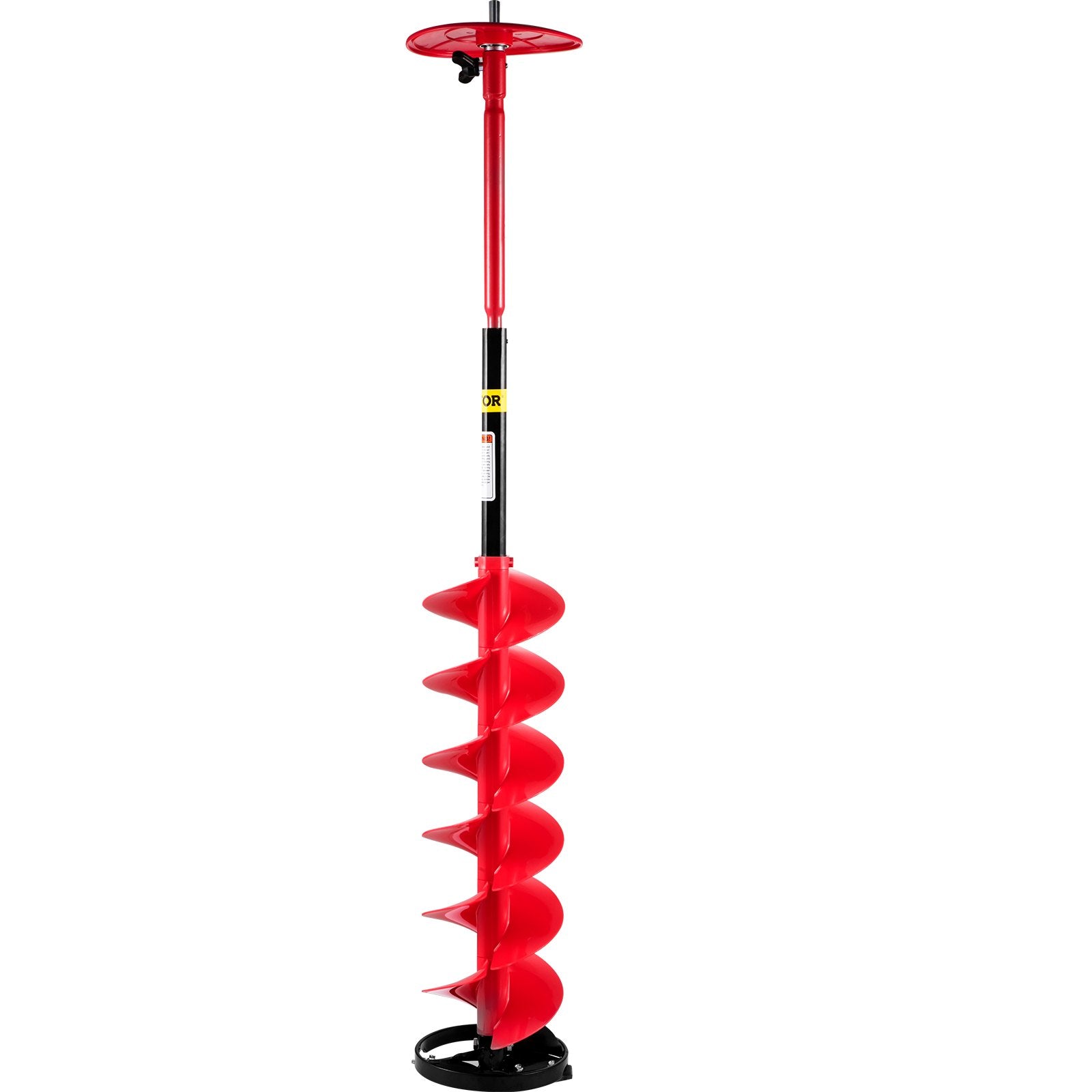 Ice Drill Auger, 8"" Diameter Nylon Ice Auger, 39"" Length Ice Auger Bit,Auger Drill with 11.8"" Extension Rod,Auger Bit with Drill Adapter,Top Plate & Blade Guard for Ice Fishing Ice Burrowing