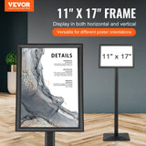 Speaker Accessories: VEVOR Pedestal Sign Holder Adjustable Poster Stand 11 x 17 Inch Metal Base