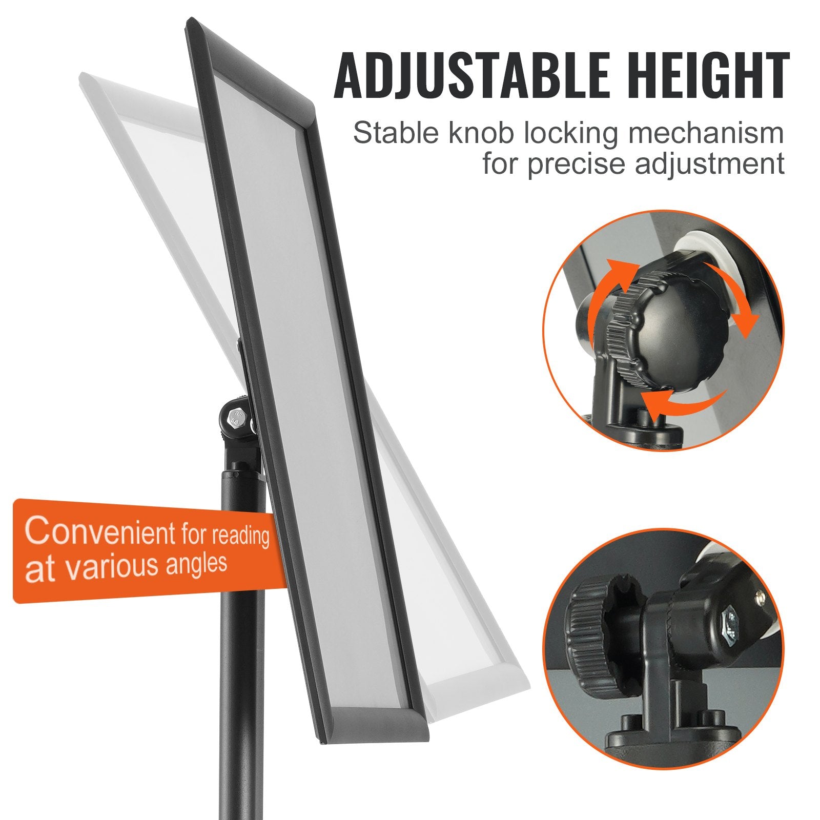 Speaker Accessories: VEVOR Pedestal Sign Holder Adjustable Poster Stand 11 x 17 Inch Metal Base
