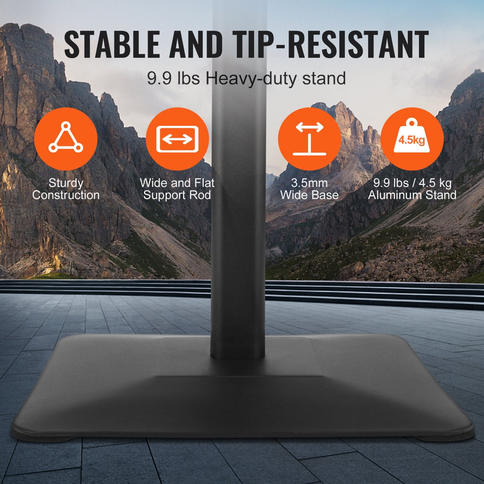 Speaker Accessories: VEVOR Pedestal Sign Holder Adjustable Poster Stand 11 x 17 Inch Metal Base