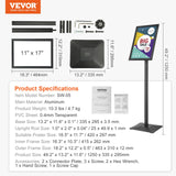 Speaker Accessories: VEVOR Pedestal Sign Holder Adjustable Poster Stand 11 x 17 Inch Metal Base