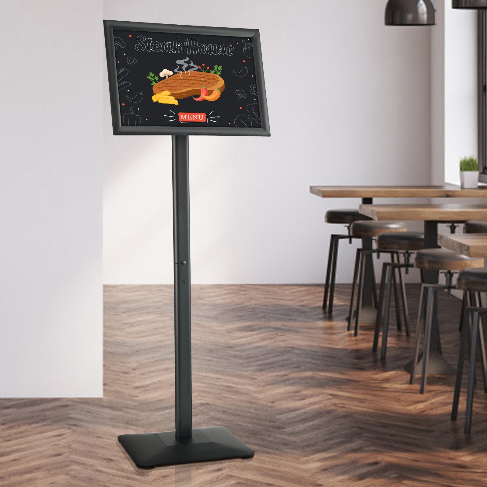 Speaker Accessories: VEVOR Pedestal Sign Holder Adjustable Poster Stand 11 x 17 Inch Metal Base