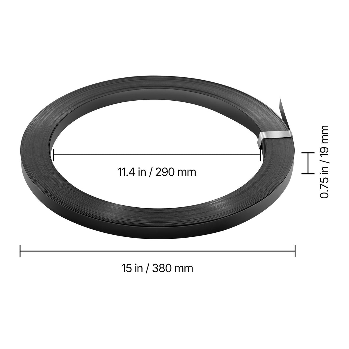 Steel Strapping Coil, 19 mm x 0.55 mm x 91 m, Metal Strapping Banding Roll Withstands Harsh Environment, 775.6 kg Break Strength, Heavy Duty Banding Pallet Strap Coil for Pallet Packing