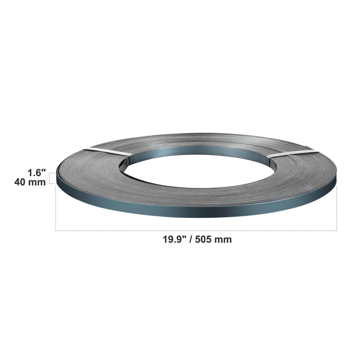 Packaging Steel Strapping Roll, 500 m Length x 19 mm Width x 0.55 mm Thickness, 770 kg Break Strength, Heavy Duty Banding Pallet Strap Coil, Portable Strong Banding Packing Metal Straps, Black