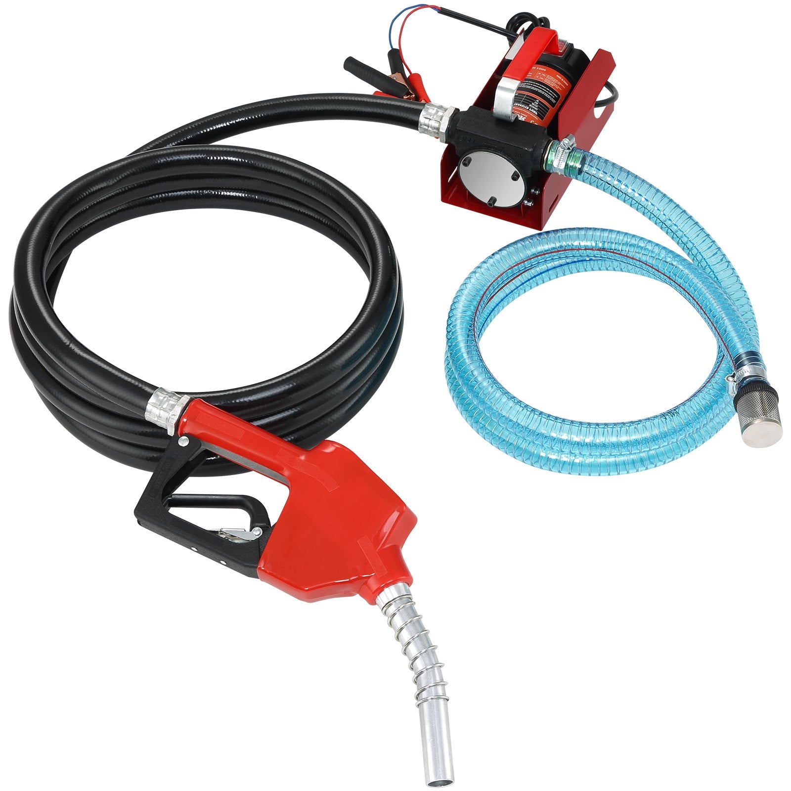 Fuel & Exhaust: VEVOR Fuel Transfer Pump, 12V DC, 10 GPM, 8 m Lift, Portable Electric Diesel Transfer Extractor Pump Kit with Automatic Shut-off Nozzle, Delivery & Suction Hose for Diesel, Kerosene, Transformer Oil