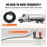 Fuel & Exhaust: VEVOR Fuel Transfer Pump, 12V DC, 10 GPM, 8 m Lift, Portable Electric Diesel Transfer Extractor Pump Kit with Automatic Shut-off Nozzle, Delivery & Suction Hose for Diesel, Kerosene, Transformer Oil