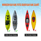 Boating Accessories: VEVOR Adjustable Kayak Cart Canoe Boat Carrier 280lbs Load with 10'' Solid Tires