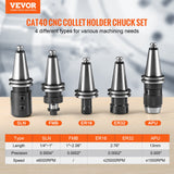 Tool Clamps & Vices: VEVOR CAT40 Collet Holder ER 16/32 Collet Set, 35 PCs, SLN FMB ER16/32 APU Tool Holders Spring Steel Collet Chucks with 10 Pull Studs and 3 Wrenches, for Milling Machine Drill Presses Boring Machine