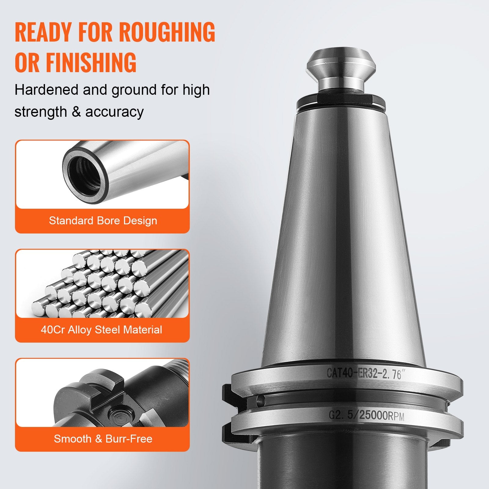 Tool Clamps & Vices: VEVOR CAT40 Collet Holder ER 16/32 Collet Set, 35 PCs, SLN FMB ER16/32 APU Tool Holders Spring Steel Collet Chucks with 10 Pull Studs and 3 Wrenches, for Milling Machine Drill Presses Boring Machine