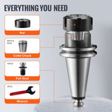 Tool Clamps & Vices: VEVOR CAT40 Collet Holder ER 16/32 Collet Set, 35 PCs, SLN FMB ER16/32 APU Tool Holders Spring Steel Collet Chucks with 10 Pull Studs and 3 Wrenches, for Milling Machine Drill Presses Boring Machine