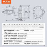 Tool Clamps & Vices: VEVOR CAT40 Collet Holder ER 16/32 Collet Set, 35 PCs, SLN FMB ER16/32 APU Tool Holders Spring Steel Collet Chucks with 10 Pull Studs and 3 Wrenches, for Milling Machine Drill Presses Boring Machine