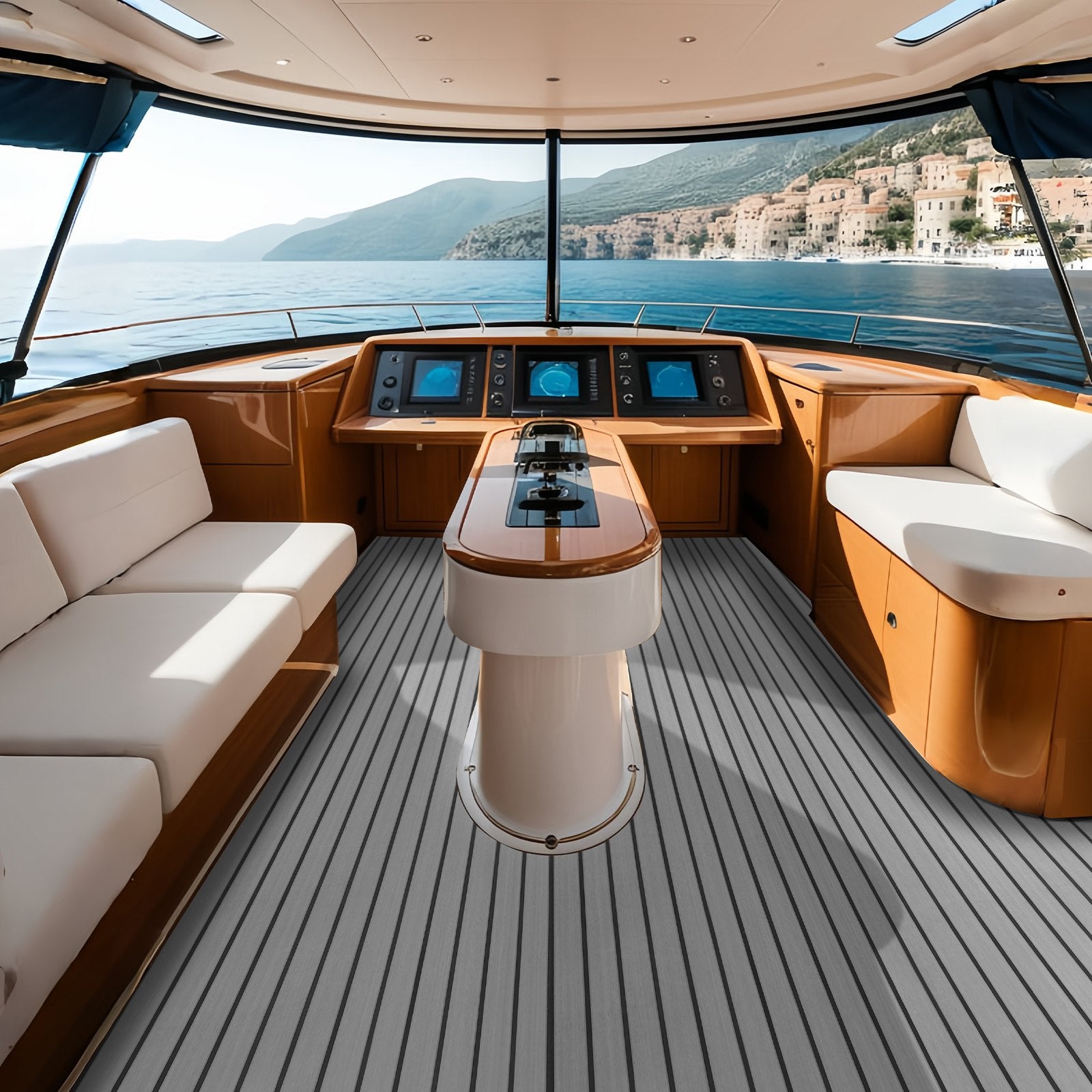 Boating Accessories: VEVOR Boat Flooring, EVA Foam Boat Decking 94.5" x 35.4", Non-Slip Self-Adhesive Flooring, 23.2 sq.ft Marine Carpet for Boats, Yacht, Pontoon, Kayak Decking