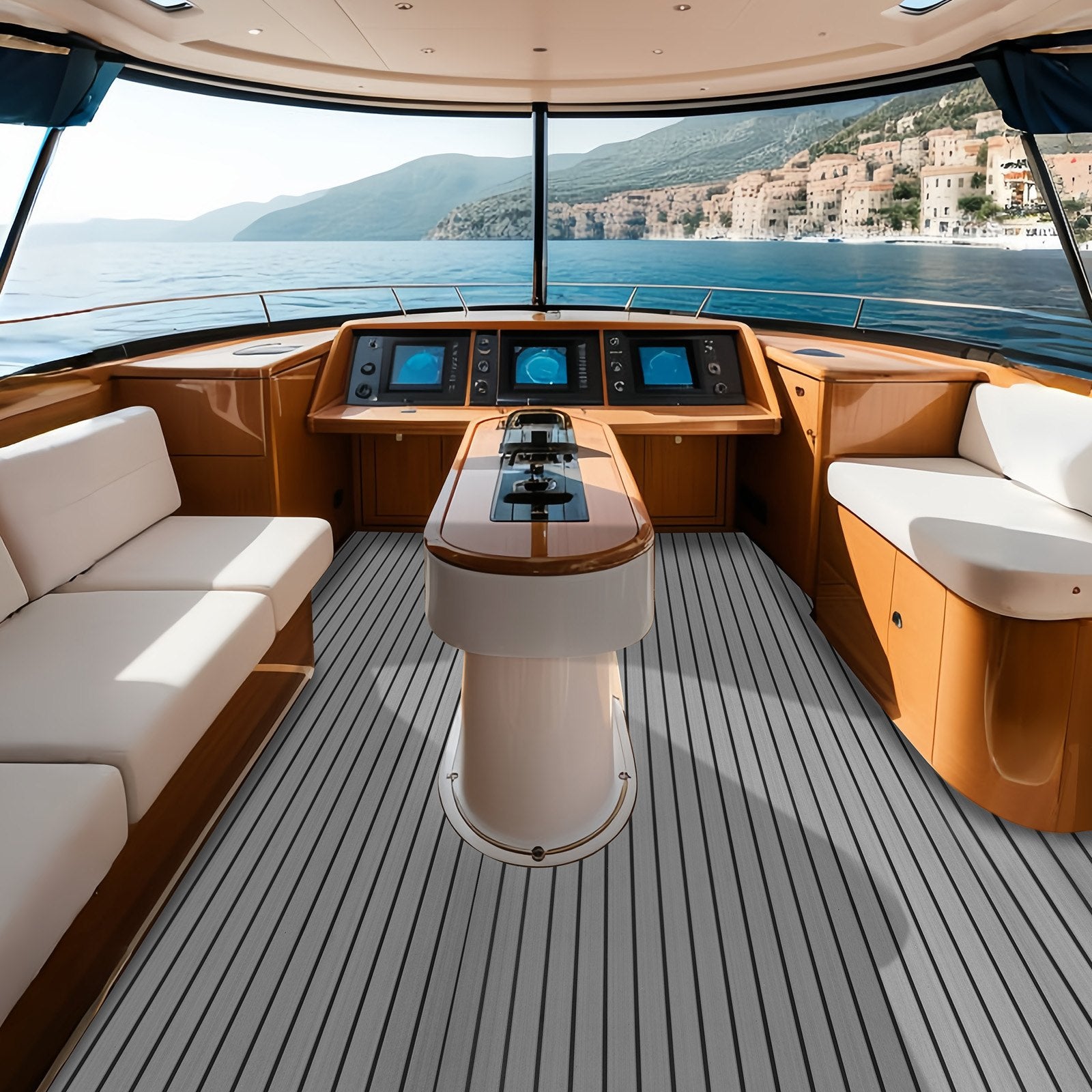 Boating Accessories: VEVOR Boat Flooring, EVA Foam Boat Decking 94.5" x 45.7", Non-Slip Self-Adhesive Flooring, 29.9 sq.ft Marine Carpet for Boats, Yacht, Pontoon, Kayak Decking