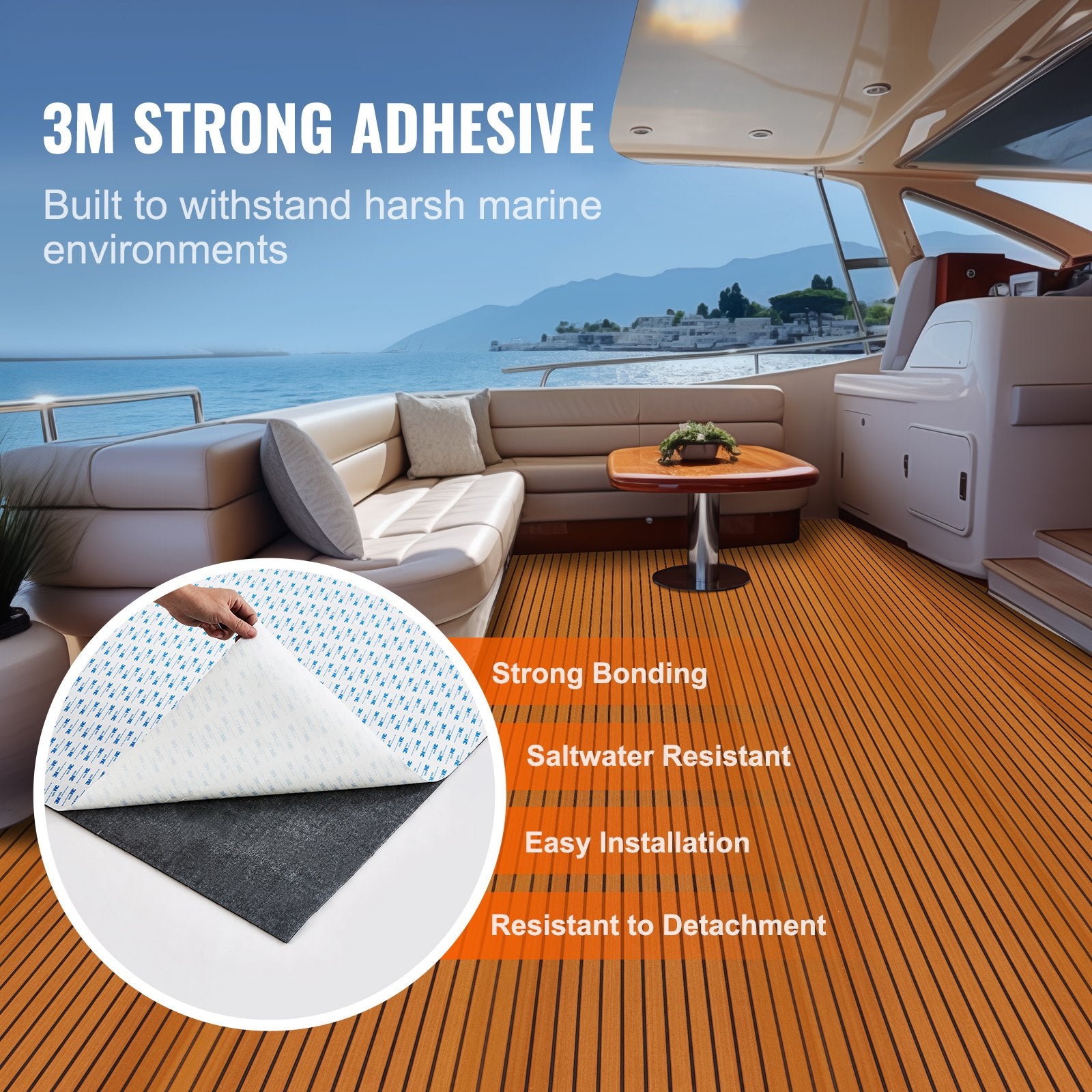 Boating Accessories: VEVOR Boat Flooring, EVA Foam Boat Decking 94.5" x 46", Non-Slip Self-Adhesive Flooring, 29.9 sq.ft Marine Carpet for Boats, Yacht, Pontoon, Kayak Decking