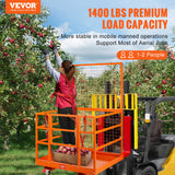 Beds & Bed Frames: VEVOR Forklift Safety Cage Work Platform 43X45in 1400lbs w/ Wheels for Aerial
